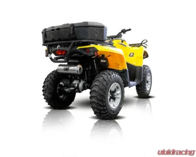 HMF Racing Gun Metal Titan Loud Slip-On Exhaust w/ Billet Endcap Can-Am Outlander 2015-2022 - 714593638788
