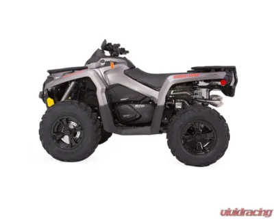 HMF Racing Gun Metal Titan Loud Slip-On Exhaust w/ Billet Endcap Can-Am Outlander 2015-2022 - 714593638788