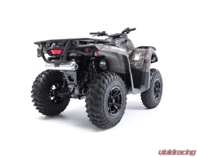 HMF Racing Gun Metal Titan Loud Slip-On Exhaust w/ Billet Endcap Can-Am Outlander 2015-2022 - 714593638788