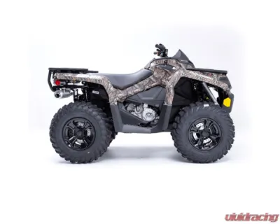 HMF Racing Gun Metal Titan Loud Slip-On Exhaust w/ Billet Endcap Can-Am Outlander 450 2015-2023 - 714613638788