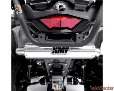HMF Racing Gun Metal Titan Loud Slip-On Exhaust w/ Billet Endcap Can-Am Outlander 450 2015-2023 - 714613638788