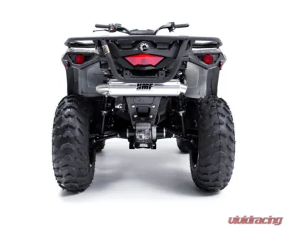 HMF Racing Gun Metal Titan Loud Slip-On Exhaust w/ Billet Endcap Can-Am Outlander 450 2015-2023 - 714613638788