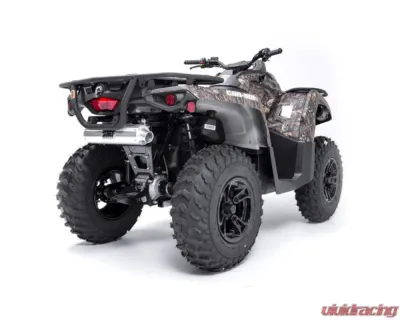 HMF Racing Gun Metal Titan Loud Slip-On Exhaust w/ Billet Endcap Can-Am Outlander 450 2015-2023 - 714613638788