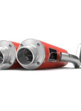 HMF Racing Can-Am Red Performance Dual 3/4 Exhaust w/ Polished Turn Down Endcap Can-Am-Maverick | Max 2013-2018                                     - 016432607671 - Image 11