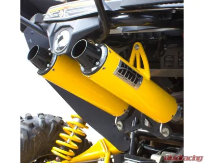 HMF Racing Can-Am Red Performance Dual 3/4 Exhaust w/ Polished Turn Down Endcap Can-Am-Maverick | Max 2013-2018 - 016432607671