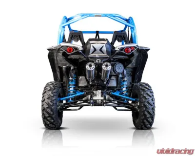 HMF Racing Brushed Performance Big Core 3/4 Exhaust w/ Blackout Euro Endcap Can-Am Maverick Turbo 2015-2017 - 016579636094