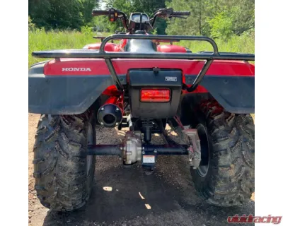 HMF Racing Performance Slip-On Exhaust w/ Polished Turn Down Endcap Honda Rancher 350 2000-2006 - 019303608771