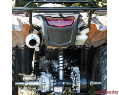 HMF Racing Gun Metal Titan Loud Slip-On Exhaust w/ Billet Endcap Honda Rancher 420 2007-2008 - 719323608788