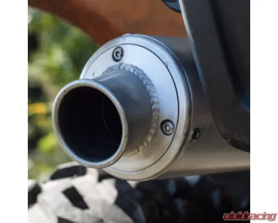 HMF Racing Gun Metal Titan Loud Slip-On Exhaust w/ Billet Endcap Honda Rancher 420 2007-2008 - 719323608788