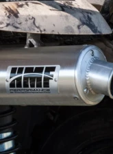 HMF Racing Gun Metal Titan Loud Slip-On Exhaust w/ Billet Endcap Honda Rancher 420 2007-2008                                     - 719323608788 - Image 7