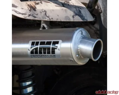 HMF Racing Gun Metal Titan Loud Slip-On Exhaust w/ Billet Endcap Honda Rancher 420 2007-2008 - 719323608788