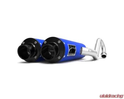 HMF Racing Bohemian Blue Performance Dual Full Exhaust w/ Black Turn Down Endcap Honda Talon 2019-2023 - 022726609272