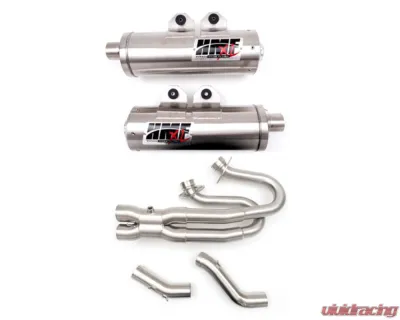 HMF Racing Bohemian Blue Performance Dual Full Exhaust w/ Black Turn Down Endcap Honda Talon 2019-2023 - 022726609272