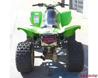 HMF Racing Performance Dual Full Exhaust w/ Black Euro Endcap Kawasaki KFX | KSV 700 2004-2010 - 026266608883