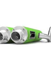 HMF Racing Performance Dual Full Exhaust w/ Polished Turn Down Endcap Kawasaki KFX | KSV 700 2004-2010                                     - 026266606571 - Image 13