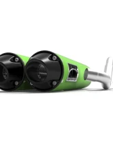 HMF Racing Performance Dual Full Exhaust w/ Black Euro Endcap Kawasaki KFX | KSV 700 2004-2010                                     - 026266606583 - Image 13