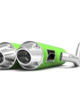 HMF Racing Performance Dual Full Exhaust w/ Polished Euro Endcap Kawasaki KFX | KSV 700 2004-2010                                     - 026266606586 - Image 13