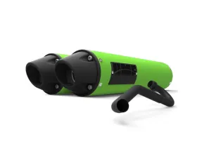 HMF Racing Performance Dual Full Exhaust w/ Blackout Euro Endcap Kawasaki KFX | KSV 700 2004-2010