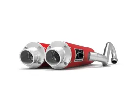 HMF Racing Performance Dual Full Exhaust w/ Polished Turn Down Endcap Kawasaki KFX | KSV 700 2004-2010