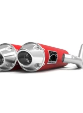 HMF Racing Performance Dual Full Exhaust w/ Polished Euro Endcap Kawasaki KFX | KSV 700 2004-2010                                     - 026266606686 - Image 13