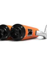 HMF Racing Performance Dual Full Exhaust w/ Black Turn Down Endcap Kawasaki KFX | KSV 700 2004-2010                                     - 026266606872 - Image 13