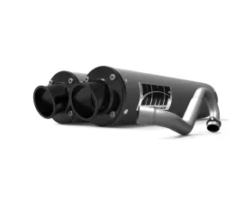 HMF Racing Performance Dual Full Exhaust w/ Black Turn Down Endcap Kawasaki KFX | KSV 700 2004-2010