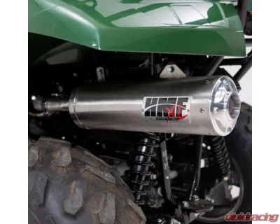HMF Racing Gun Metal Titan Loud 3/4 Exhaust w/ Billet Endcap Kawasaki Brute Force 750 2015-2024 - 726521608888