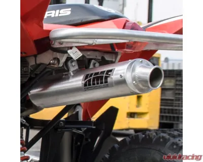 HMF Racing Performance Slip-On Exhaust (Elliptical) w/ Black Euro Endcap Polaris Outlaw 450 | 525 2008-2010 - 034253738783