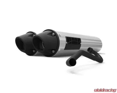 HMF Racing Performance Dual Full Exhaust w/ Blackout Euro Endcap Polaris Scrambler | Sportsman 2020-2024 - 034766636092