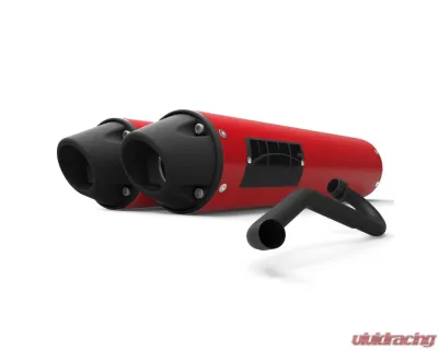 HMF Racing Performance Dual Full Exhaust w/ Blackout Euro Endcap Polaris Scrambler | Sportsman 2020-2024 - 034766636692
