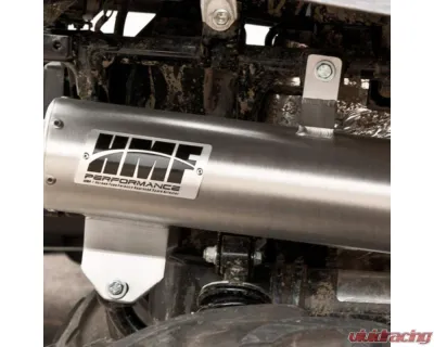 HMF Racing Gun Metal Titan Loud Slip-On Exhaust w/ Billet Endcap Suzuki King Quad 700 | 750 2005-2024 - 736243608788