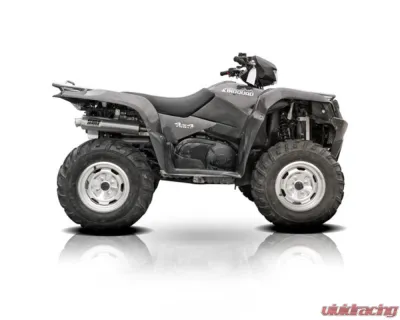 HMF Racing Gun Metal Titan Loud Slip-On Exhaust w/ Billet Endcap Suzuki King Quad 700 | 750 2005-2024 - 736243608788