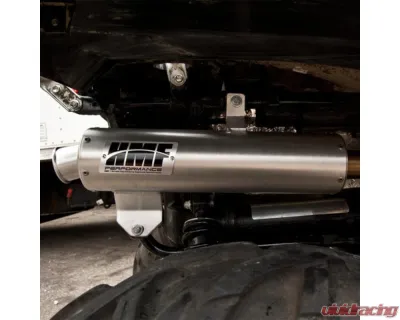 HMF Racing Gun Metal Titan Loud Slip-On Exhaust w/ Billet Endcap Suzuki King Quad 700 | 750 2005-2024 - 736243608788