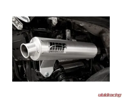 HMF Racing Gun Metal Titan Loud Slip-On Exhaust w/ Billet Endcap Suzuki King Quad 700 | 750 2005-2024 - 736243608788