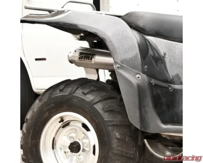 HMF Racing Gun Metal Titan Loud Slip-On Exhaust w/ Billet Endcap Suzuki King Quad 700 | 750 2005-2024 - 736243608788