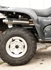 HMF Racing Gun Metal Titan Loud Slip-On Exhaust w/ Billet Endcap Suzuki King Quad 700 | 750 2005-2024                                     - 736243608788 - Image 8