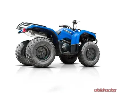 HMF Racing Gun Metal Performance Slip-On Exhaust w/ Black Turn Down Endcap Yamaha Grizzly | Bruin | Wolverine 2004-2011 - 041233608772