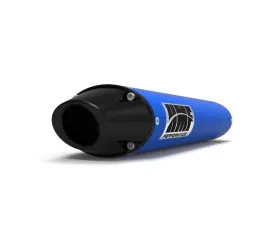 HMF Racing Candy Blue Performance Slip-On Exhaust (Elliptical) w/ Black Euro Endcap Yamaha YXZ 1000R 2016-2025