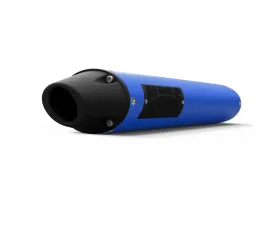 HMF Racing Candy Blue Performance Slip-On Exhaust (Elliptical) w/ Blackout Euro Endcap Yamaha YXZ 1000R 2016-2025