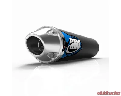 HMF Racing Black Competition Slip-On Exhaust w/ Polished Euro Endcap Honda TRX450R 2004-2005 - 119383606186