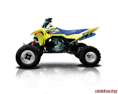 HMF Racing Black Competition Slip-On Exhaust (Elliptical) w/ Polished Euro Endcap Suzuki LT-R 450 2006-2009 - 136253736186