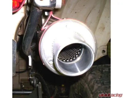 HMF Racing Black Competition Slip-On Exhaust w/ Polished Euro Endcap Suzuki LT-Z 250 2004-2009 - 136273606186