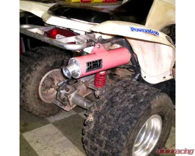HMF Racing Black Competition Slip-On Exhaust w/ Polished Euro Endcap Suzuki LT-Z 250 2004-2009 - 136273606186