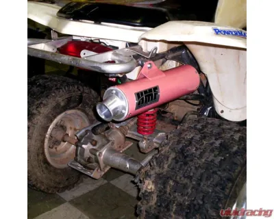 HMF Racing Black Competition Slip-On Exhaust w/ Polished Euro Endcap Suzuki LT-Z 250 2004-2009 - 136273606186