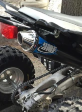HMF Racing Black Competition Slip-On Exhaust (Elliptical) w/ Polished Euro Endcap Yamaha YFZ450 2004-2013                                     - 141403706186 - Image 3