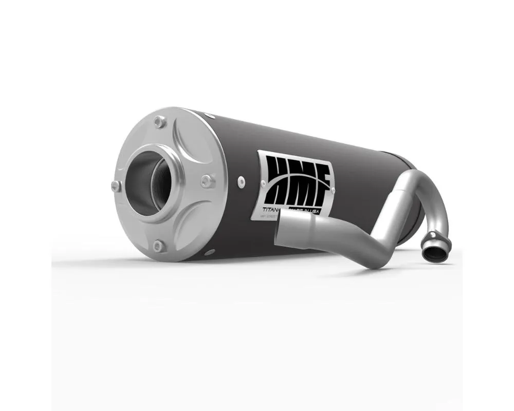 HMF Racing Gun Metal Titan Quiet Full Exhaust w/ Billet Endcap Can-Am Outlander | Renegade 2007-2012 - 514284608888