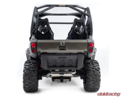 HMF Racing Gun Metal Titan Loud Slip-On Exhaust w/ Billet Endcap Can-Am Commander 800 | 1000 2014-2020 - 716523638787