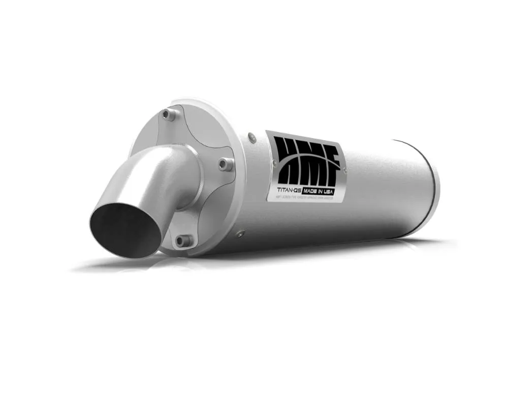 HMF Racing Titan Quiet Slip-On Exhaust w/ Billet Endcap Can-Am Maverick Sport 2019-2022 - 516633637487