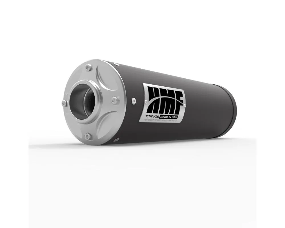 HMF Racing Gun Metal Titan Quiet Slip-On Exhaust w/ Billet Endcap Honda Foreman Rubicon 500 2001-2014 - 519293608788