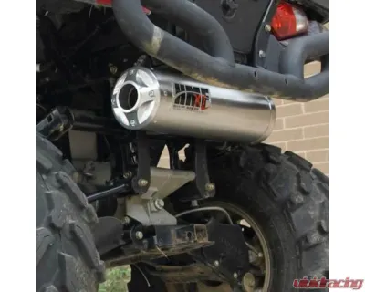 HMF Racing Stainless Titan Quiet Slip-On Exhaust w/ Blackout Endcap Polaris Sportsman 600 | 700 | 800 2002-2014 - 534263607493
